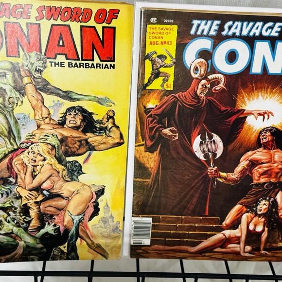 Savage Sword Of Conan 38 43-44 46-47 55-56 Lot Marvel Magazine Bronze Age Norem - Picture 3 of 9